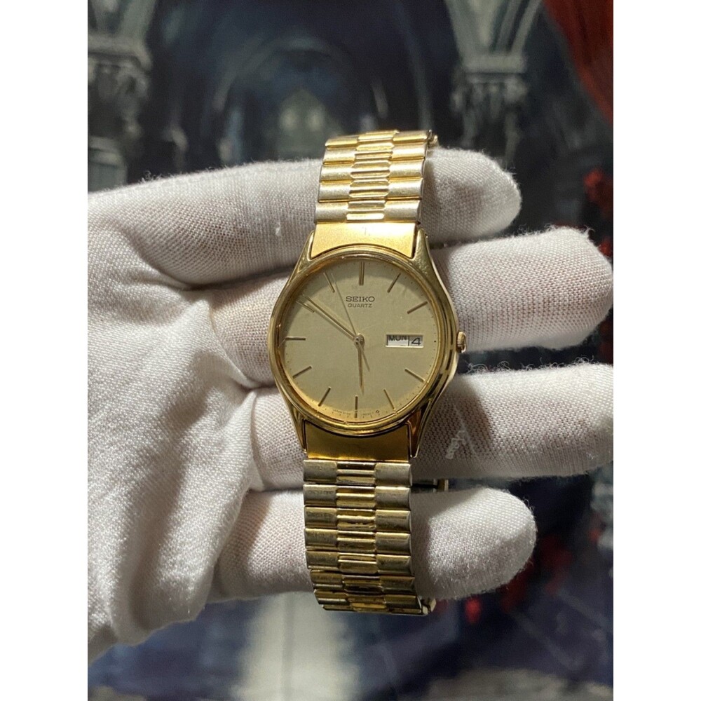 Original Vintage Seiko Quartz Gold Tone DUMMY Watch, 6533-8019 8010T
